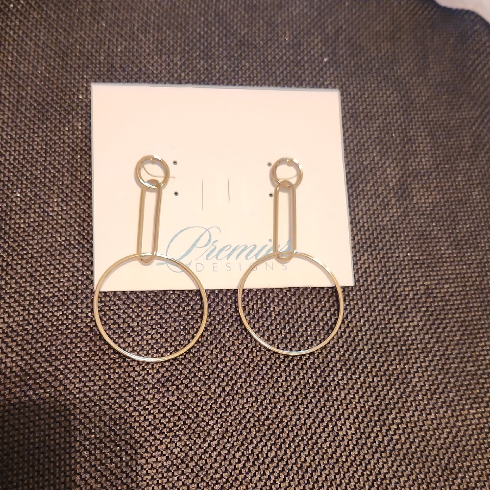 Premier Designs Gold Minimalist Hoop Earrings